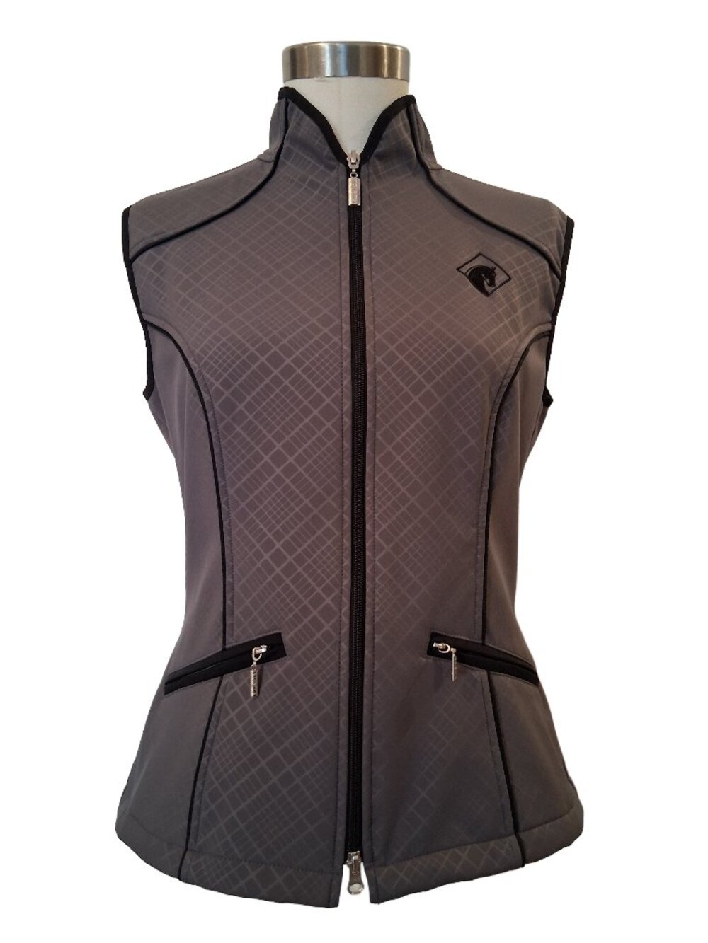Arista Women's Iconic Bit Vest Equestrian Riding Gray & Black Large